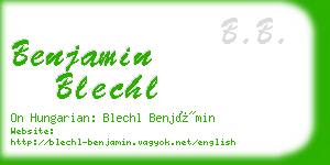 benjamin blechl business card